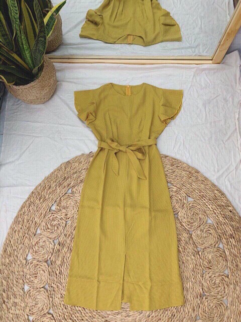 Đầm Tay Cánh Tiên cột eo vàng KÈM ẢNH THẬT | BigBuy360 - bigbuy360.vn