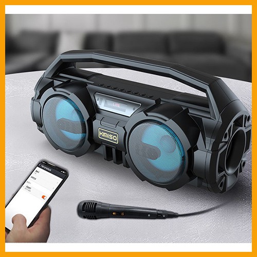 Loa Bluetooth KIMISO KM-S1 - Tặng kèm Mic hát Karaoke - Lỗi đổi mới trong 10 ngày [Bảo Hành 2 Năm]