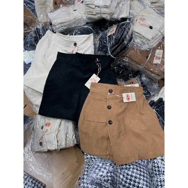 QUẦN SOOC GIẢ CHÂN VÁY NHUNG TĂM CẠP CAO VẠT CHÉO GIÁ RẺ | BigBuy360 - bigbuy360.vn