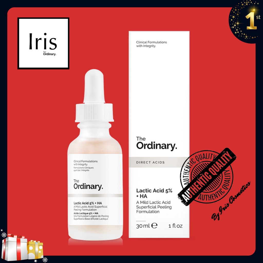 Serum tẩy da chết hoá học - Lactic Acid 5% + HA và Latic Acid 10% + HA – The Ordinary.