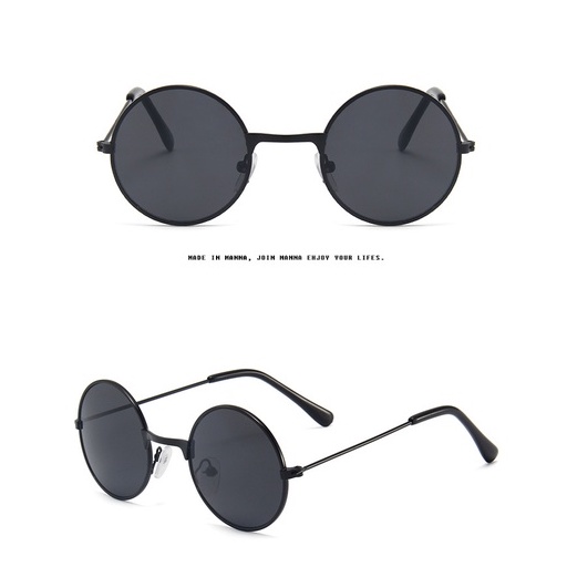 Kính Mát Gọng Kim Loại Tròn Chống Tia UV400 Thời Trang Cho Bé