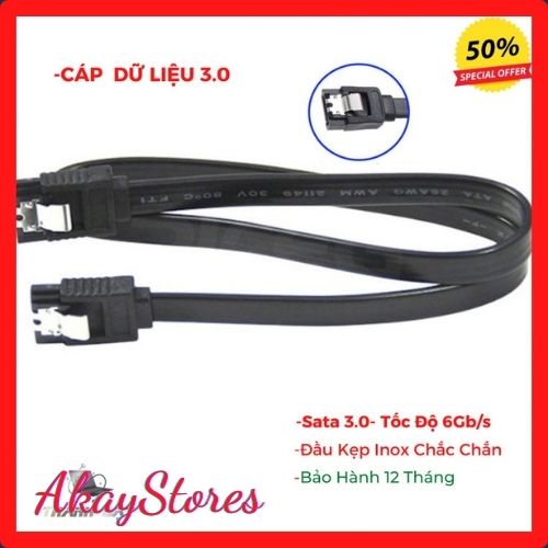 Cáp dữ liệu máy tính SATA 3.0 AkayStores dùng cho HDD, SDD