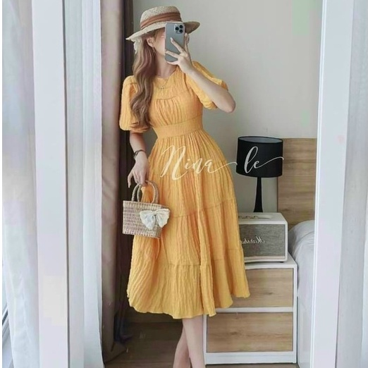 Đầm maxi tầng tôn dáng cho nữ đi biển đi chơi dự tiệc