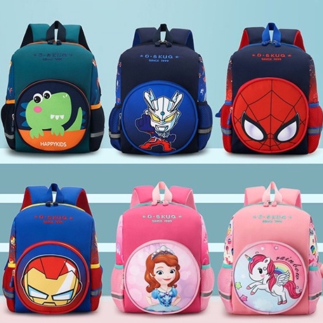 Phim hoạt hình trẻ em túi đi học hello kitty túi đi học Người nhện Túi đi học Iron Man học sinh tiểu học lớp 1-3 túi đi học Wangwang chó đi học Túi đi học Khủng long