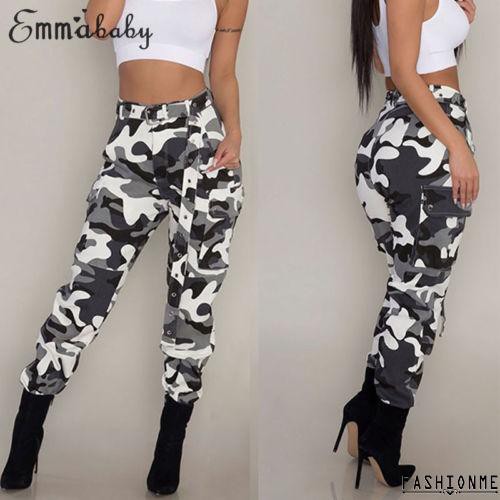 ღ𝓂ℰWomen Fashion Casual Soft Camouflage Military Camo Cargo Trousers Long Pants Jeans Hot Sale | BigBuy360 - bigbuy360.vn