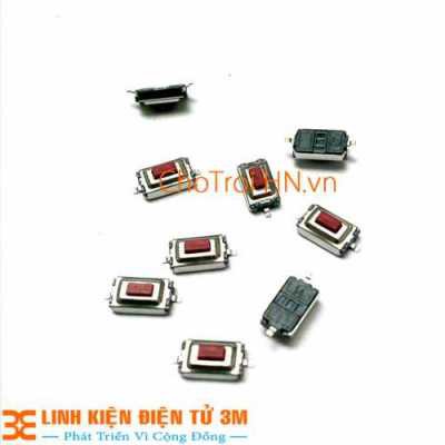 Nút Nhấn 2 Chân 3x6x2.5mm SMD-ĐỎ