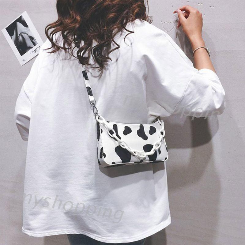 túi đeo vai dành cho nữ Đeo Chéo Họa Tiết Bò Sữa Cho Nữ