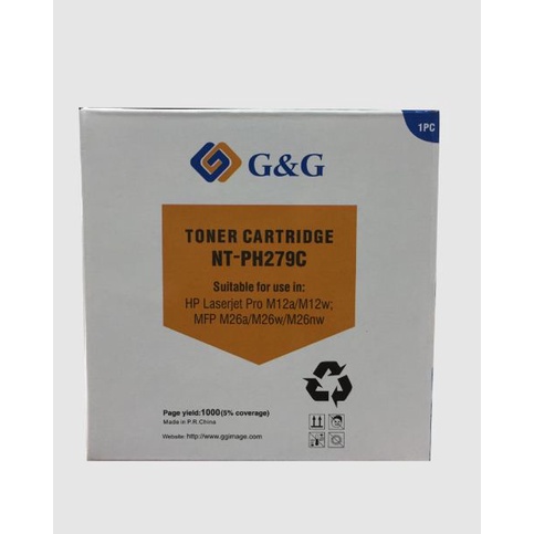 Mực in G&amp;G Laser trắng đen NT-PH279C ( OEM: CF279A )