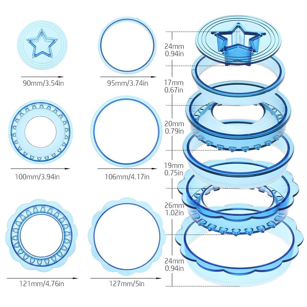 KUNHEV Dụng Cụ Cắt Lát Bánh Sandwich 6 Trong 1 Đa Năng Dành Cho Nhà Bếp