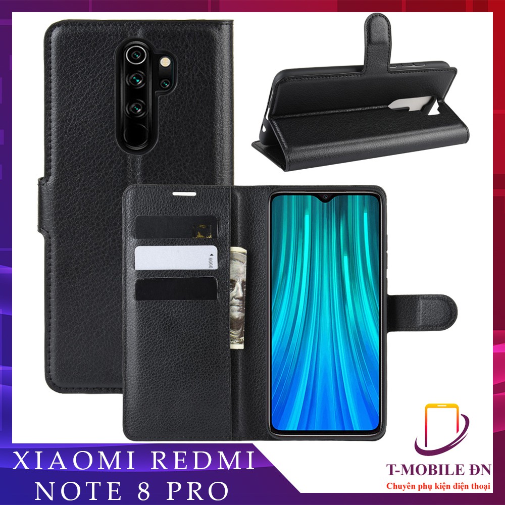 Bao da Xiaomi Redmi Note 8 Pro cao cấp có nắp gập và chống xem video tiện lợi