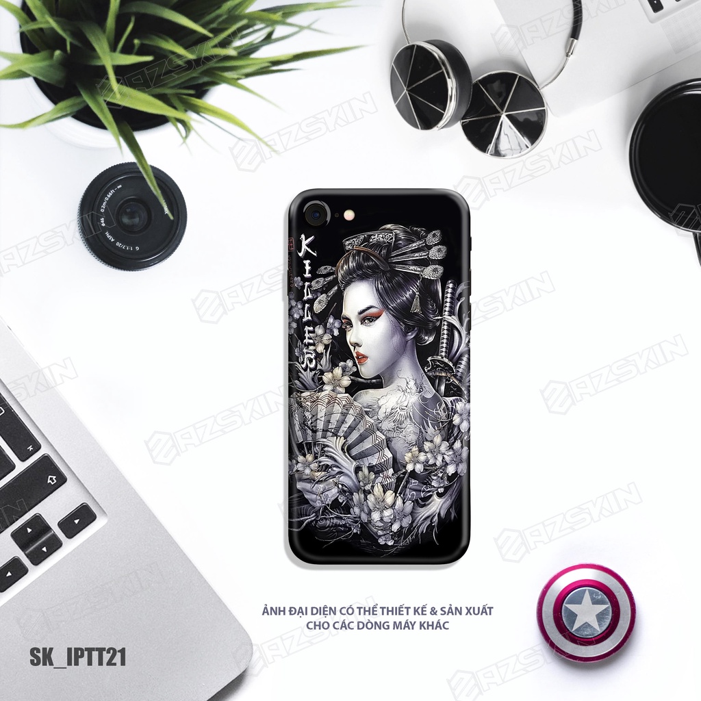 Miếng Dán Skin Tatto Japan Độc Lạ Dành Cho IPhone 7 - 14 Pro Max |SK_IPHTT21| Chất Liệu Nhập Khẩu, Khuôn Cắt Sẵn, Dễ Dán