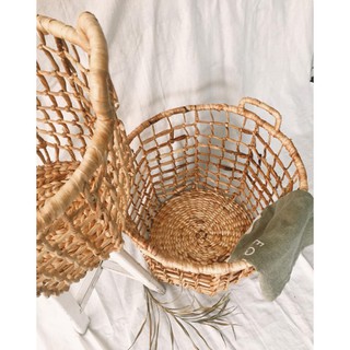 Giỏ đựng đồ lục bình đan thưa thắt nút TBH02