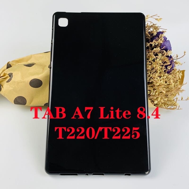 Samsung Tab A7 Lite_Ốp lưng dẻo Silicon trong nhám, Silicon đen chống Vân tay, bám bẩn cao cấp