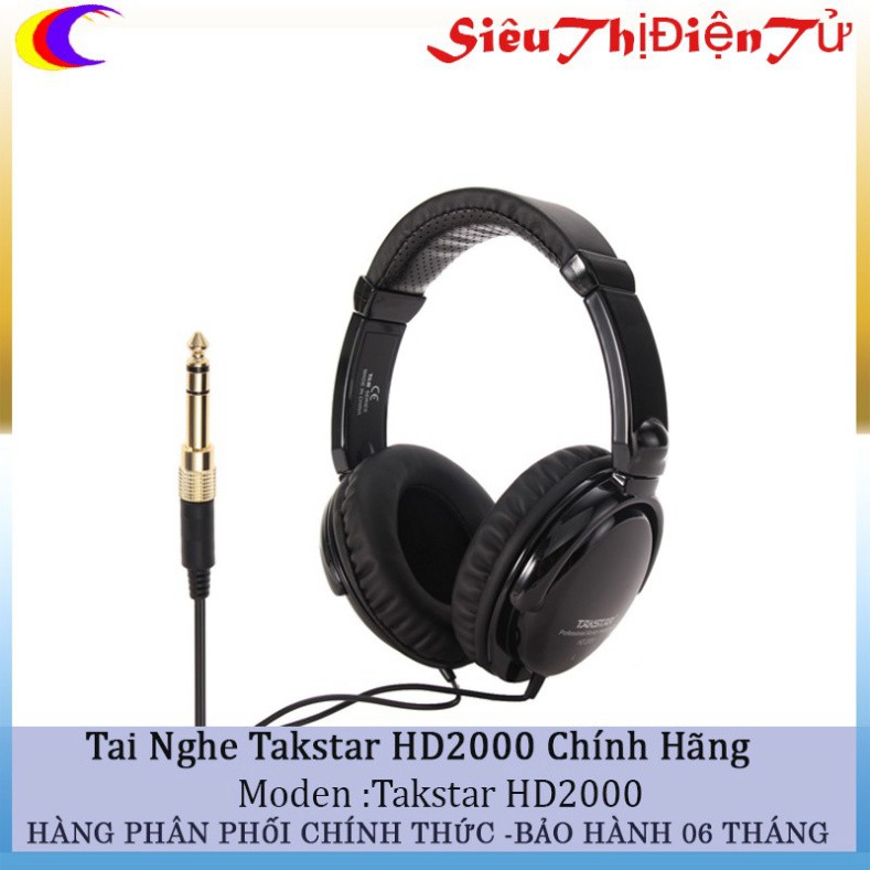 Tai nghe kiểm âm Takstar HD2000 loại chuyên nghiệp- Tai nghe dòng không có mic tặng kèm zắc chuyển 6.5 ♥️♥️