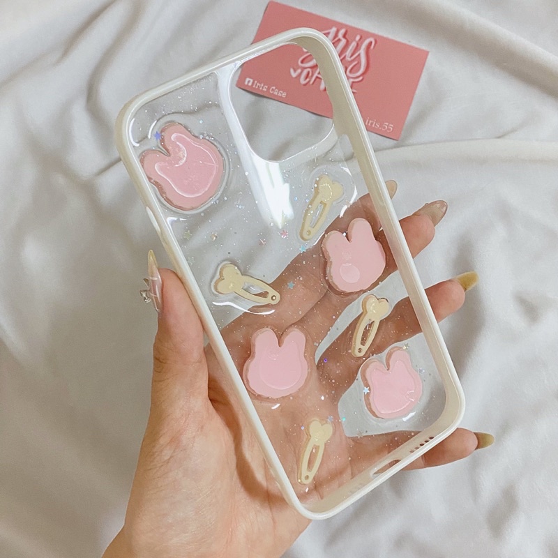 Ốp Lưng Thỏ Kim Tuyến Dành Cho IPhone 13 13Pro