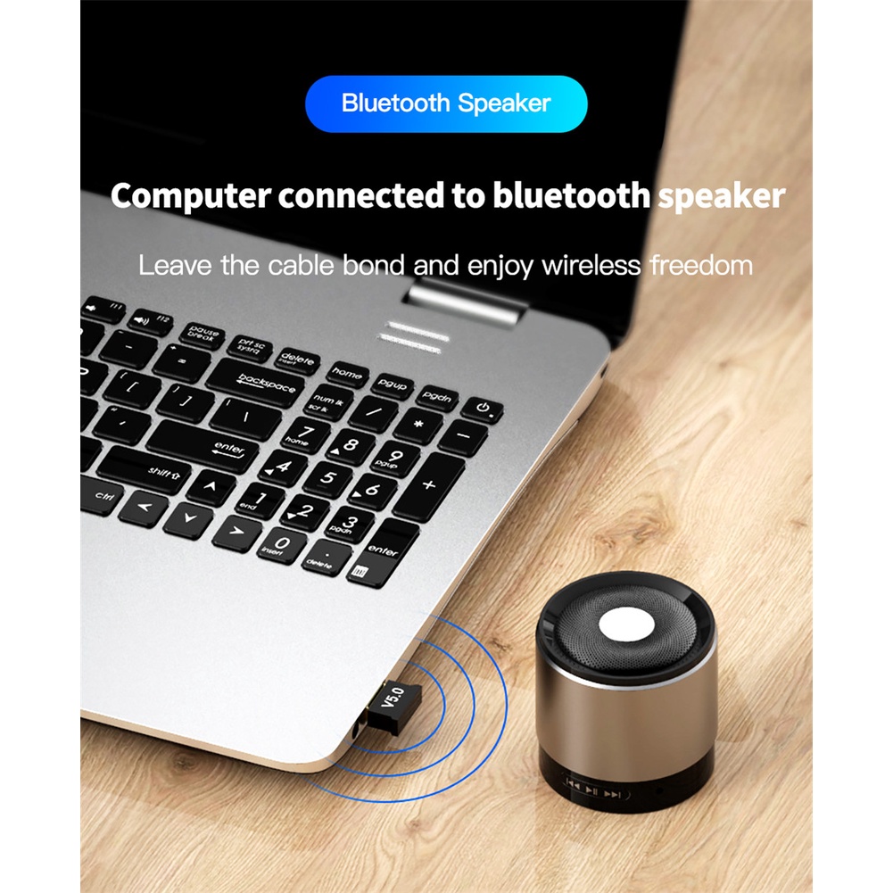 Đầu thu phát tin hiệu Bluetooth 5.0 không dây cổng USB chất lượng cao cho máy tính
