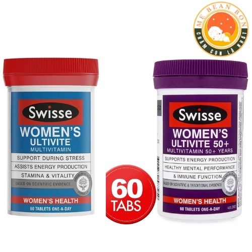 Vitamin Tổng Hợp Swisse Men’s/Women's Ultivite Multivitamin  60 viên của úc Dành Cho Nam, Nữ