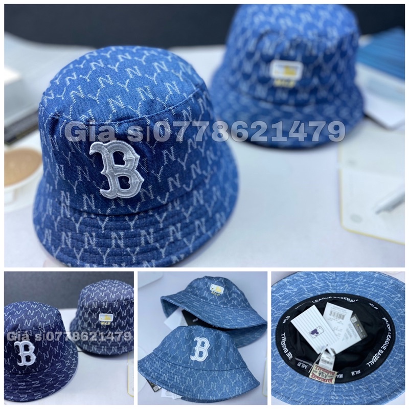 Mũ bo cụp bucket thêu chữ B logo full tem - Nón bo bucket thời trang nam nữ