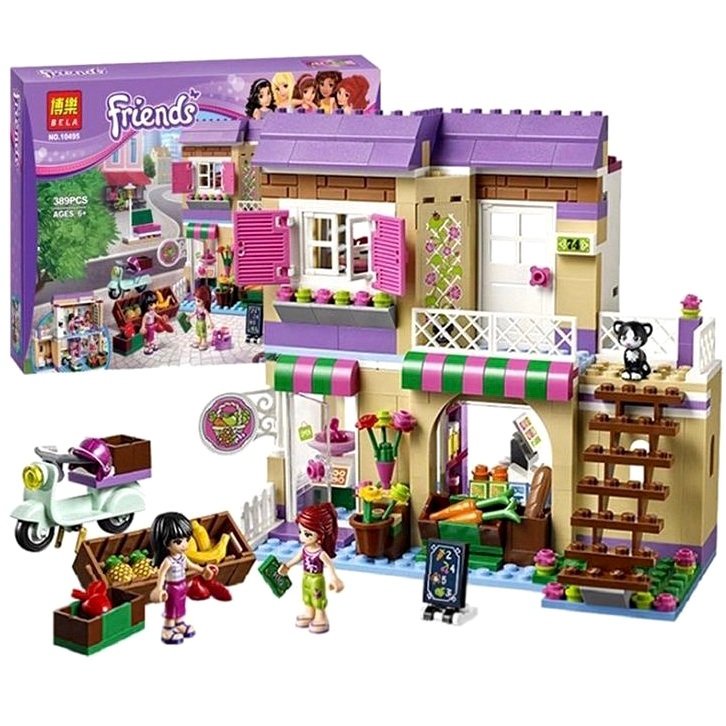 Đồ chơi lego Friends Bela 10495 - Lắp ghép cửa hàng bán rau củ quả 389 Mảnh
