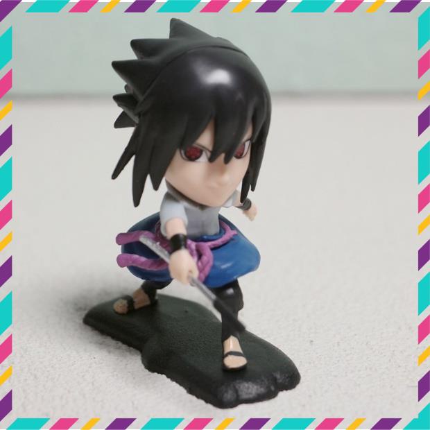 Mô Hình Naruto ChiBi, Bộ 5 Mô Hình Naruto, Kakashi, Itachi, Garaa, Sasuke Siêu Đẹp Cao 8,5 cm - Tượng Figure
