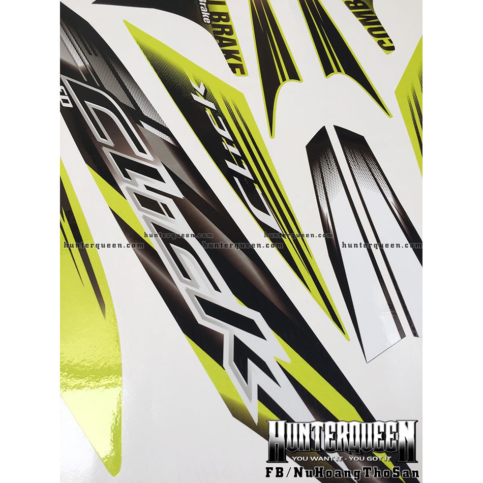 Tem rời xe Click 110 đen - vàng chanh