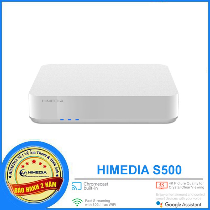 HIMEDIA S500 - ANDROID TV CHÍNH CHỦ GOOGLE 9.0, RAM 2G, CÓ CỔNG QUANG , ĐIỀU KHIỂN GIỌNG NÓI