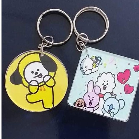móc khóa mica BTS TFBOYS EXO WANNAONE ZERO9 UNI5 in theo yêu cầu