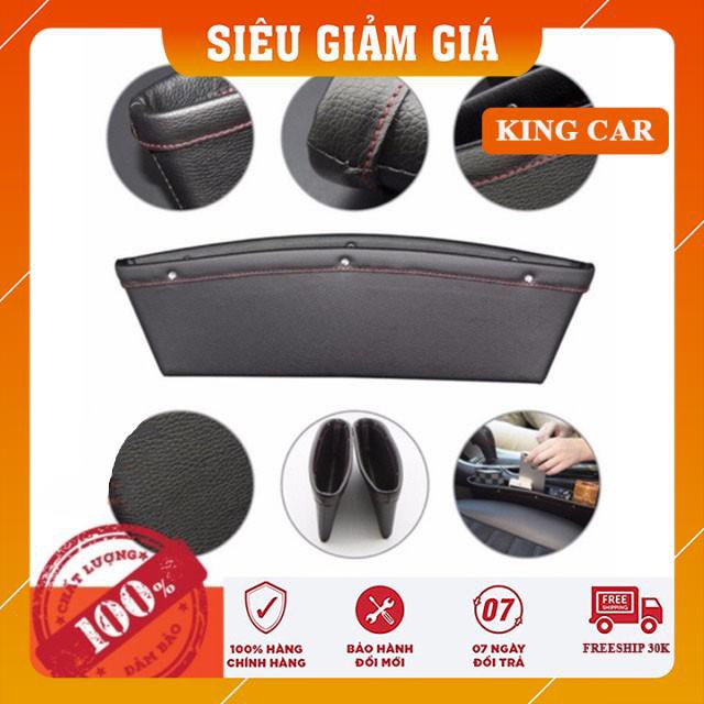 Khay để đồ kẹp khe ghế ô tô, khay để đồ khe ghế oto bọc da sang trọng - Shop KingCar