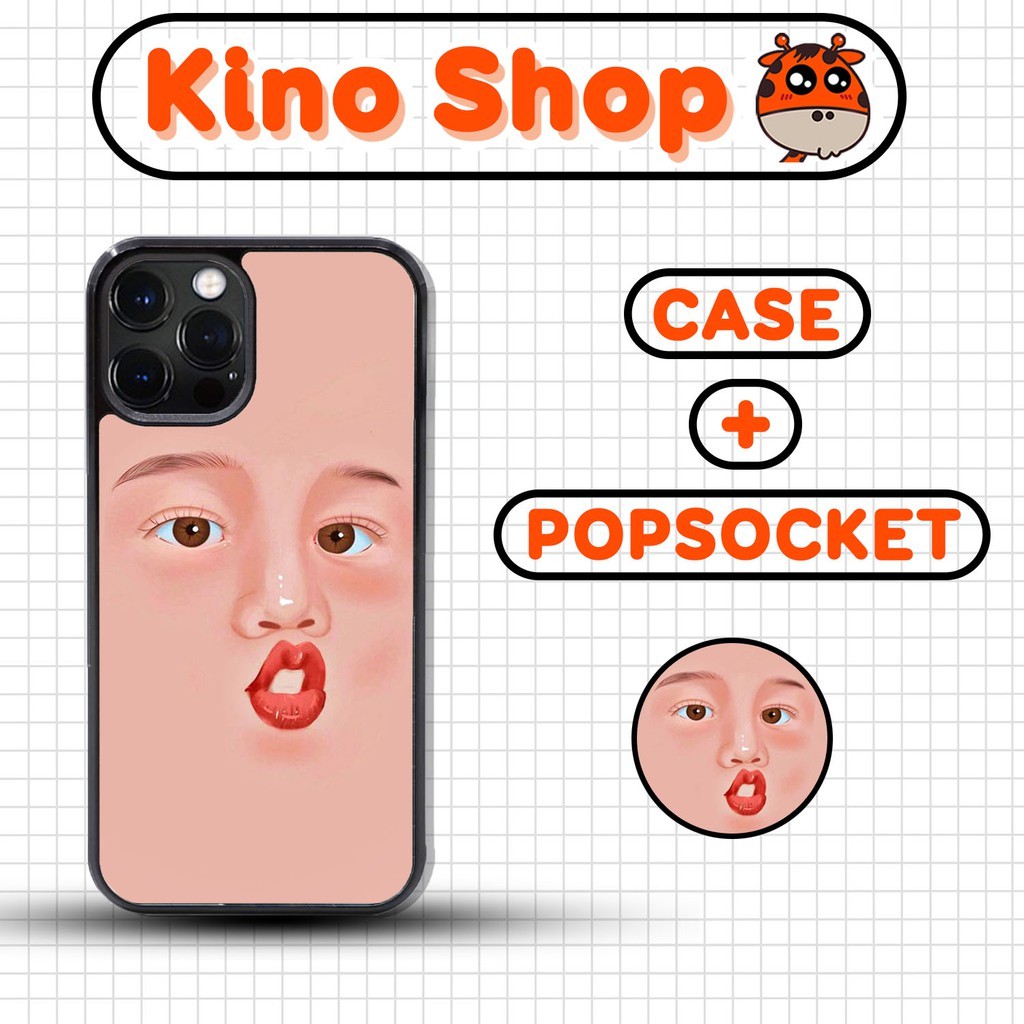Ốp lưng iphone viền dẻo silicon TPU chống sốc biểu cảm khuôn mặt Kino Shop