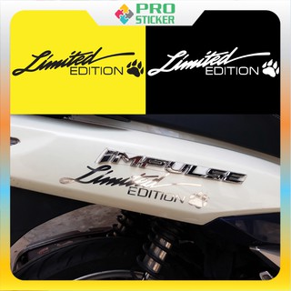 Decal dán xe máy xe hơi chữ Limited Edition có logo bàn chân hổ