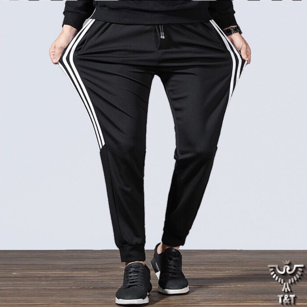 Quần Thể Thao Nam Nữ Nĩ Dày Dặn 3 Sọc Trắng Trẻ Trung | BigBuy360 - bigbuy360.vn