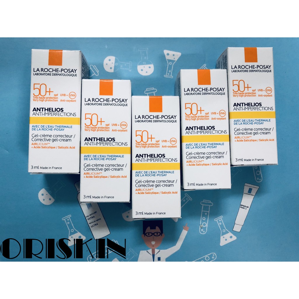 Sample La Roche Posay Chính Hãng- Kem Chống Nắng Dành Cho Da Bóng Dầu, Dễ Nổi Mụn Anthelios Anti-Imperfections 3ml