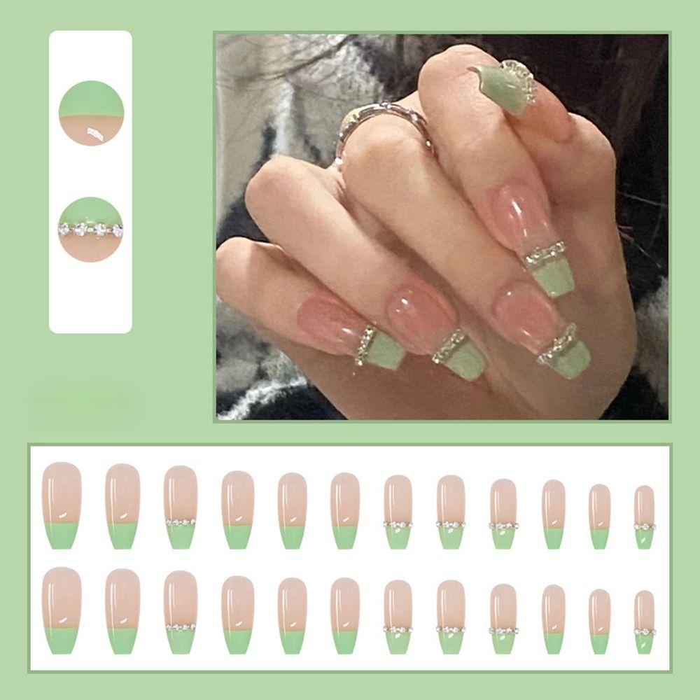 Hộp 24 Móng Tay Giả Chất Lượng Cao|Bộ Móng Tay Giả Che Phủ Toàn Diện Dùng Múa Ba Lê