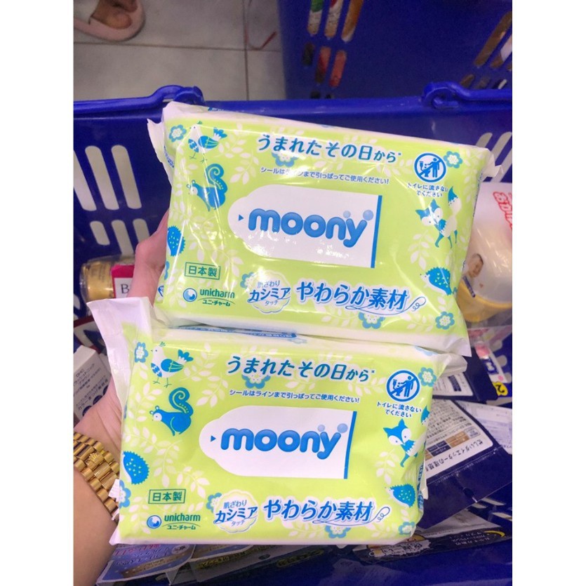 Giấy ướt Moony (khăn ướt Moony) nội địa Nhật 80 tờ