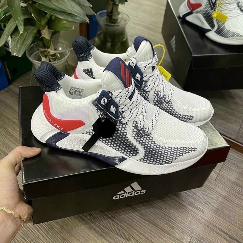 Giày alphabounce 2021 trắng đỏ hàng cao cấp