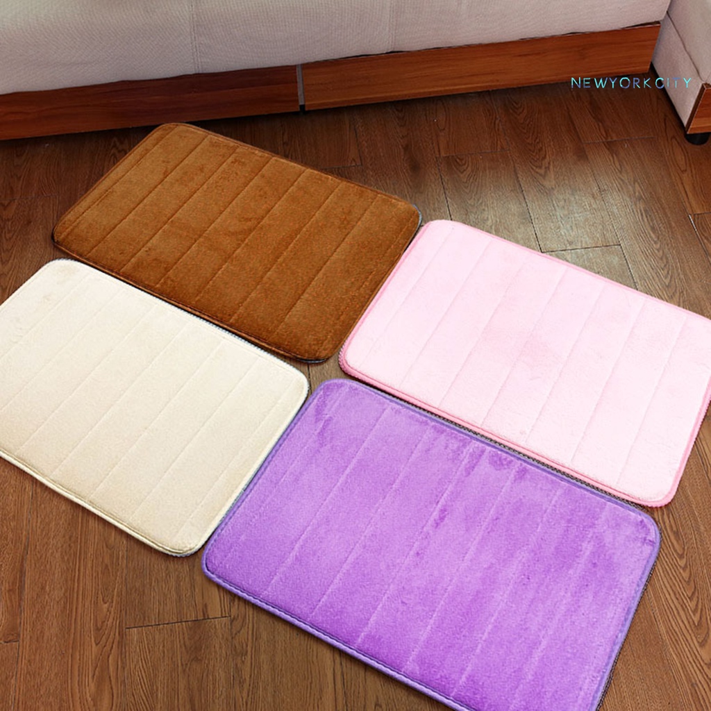 Thảm Chùi Chân Lông Cừu San Hô Hình Chữ Nhật Thấm Hút Tốt Chống Trượt Dành Cho Phòng Tắm