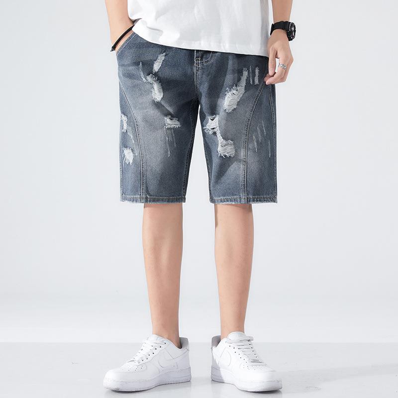 Quần Short Denim Ống Rộng Thời Trang Cá Tính Cho Nam