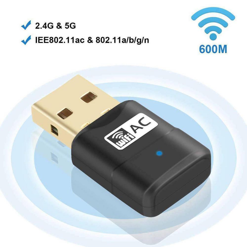 Usb Wifi 600mbps Băng Tần Kép 2.4g / 5.8ghz