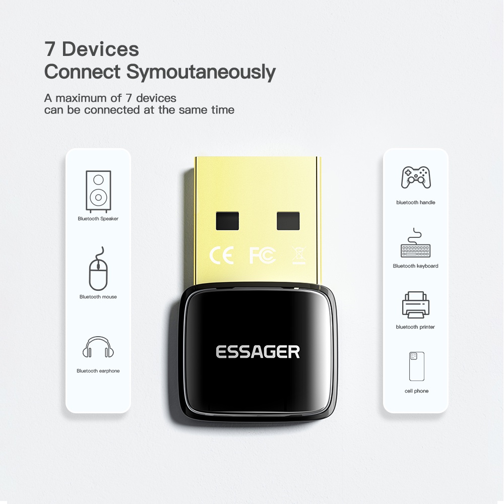 Thiết Bị Truyền Tín Hiệu Bluetooth 5.0 Essager Cho Máy PS5