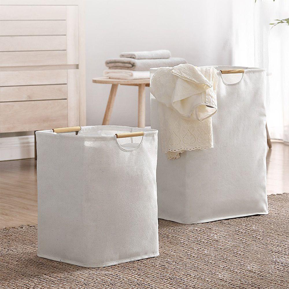 CONOPERY Giỏ Đựng Đồ Giặt Bằng Vải Màu Be Gấp Lại Được Tiện Lợi
