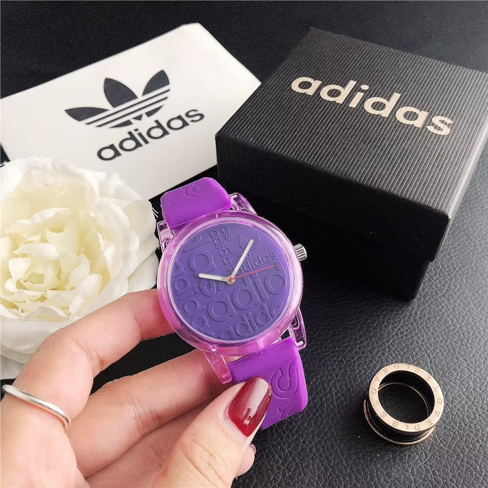 Đồng Hồ Đeo Tay Adidas Mặt Tròn Dây Da Thép Không Gỉ Thời Trang Cho Cặp Đôi