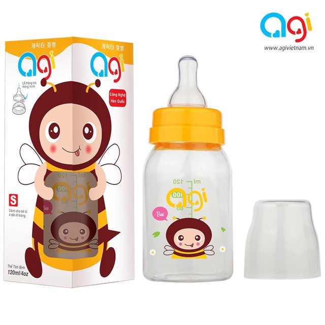 Bình sữa AGI cho bé 60-140-240ml