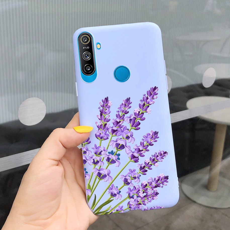 Ốp điện thoại dẻo họa tiết hoa xinh xắn thời trang dành cho REALME C3 3 PRO C3 RMX2021 RMX2020 3 PRO 3