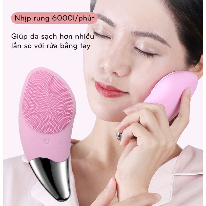 Máy rửa mặt công nghệ rung sóng âm tích hợp chức năng massage nâng cơ mặt MD-RM01