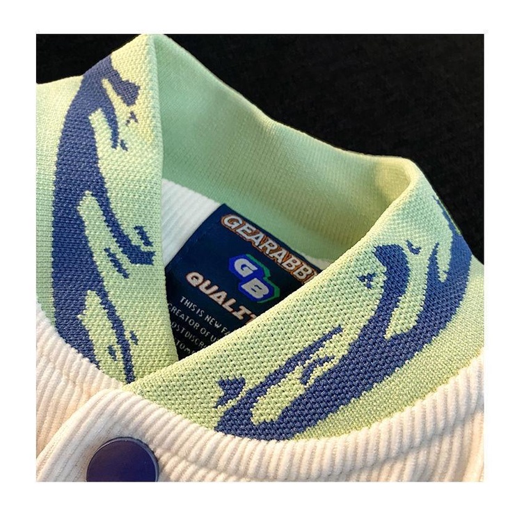 Áo khoác bóng chày sọc retro cổ điển cho nam và nữ