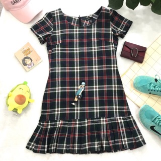 Đầm Mango sọc caro đuôi cá size S