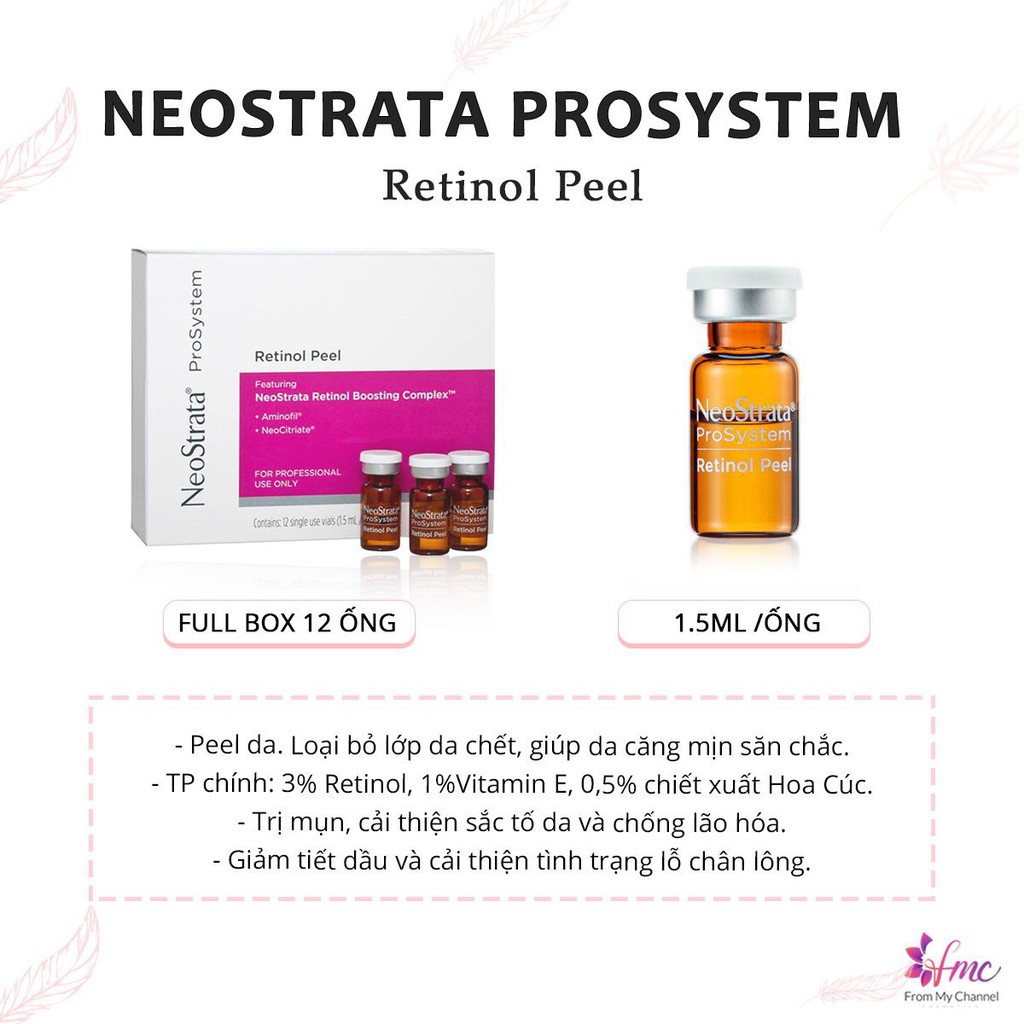 Tách lẻ Tinh chất Neostrata Prosystem Retinol Peel 1.5ml/ống + Tặng 1 túi chườm giảm đau bụng
