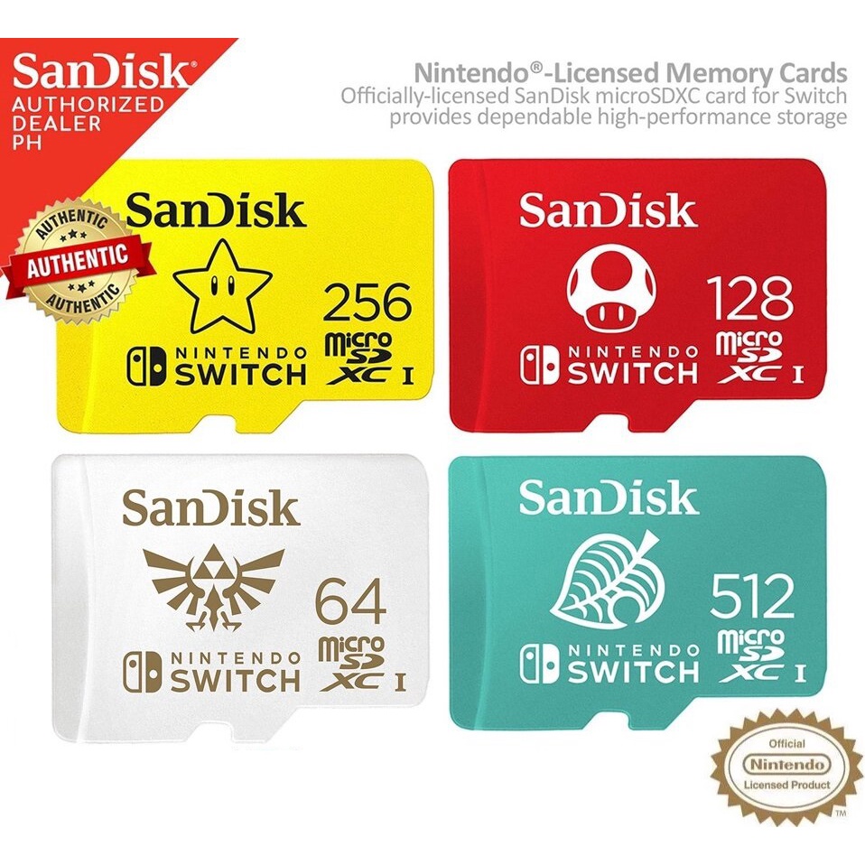 Thẻ Nhớ Sandisk cho Nintendo Switch 128GB/ 256GB/ 400GB - Bảo Hành 5 Năm Chính Hãng