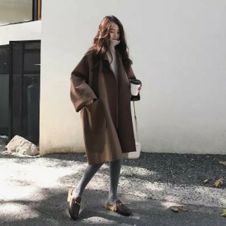 Áo khoác dạ form rộng dáng dài