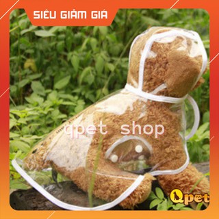Áo mưa cho chó trong suốt 🐶 TIỆN LỢI,NHỎ GỌN🐶 Phù hợp vào những ngày mưa cho chó nhỏ